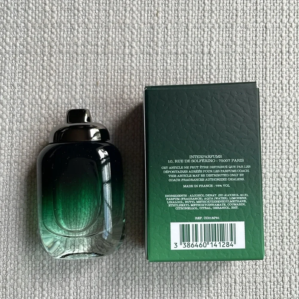 Coach green mens 4.5ml miniature fragrance